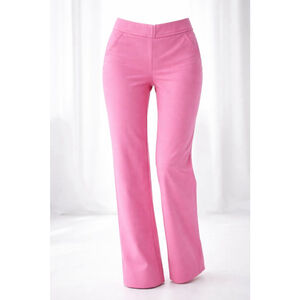Reg $230 Frances Valentine Pink Pull On Stretch Bootcut Pants Pockets Size 2